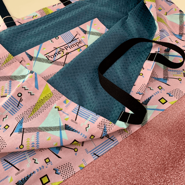 Tote bag pour tapis géométrique 