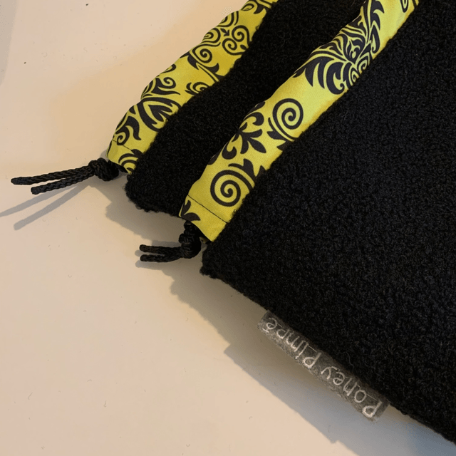 Pochons d’étrier art déco jaune