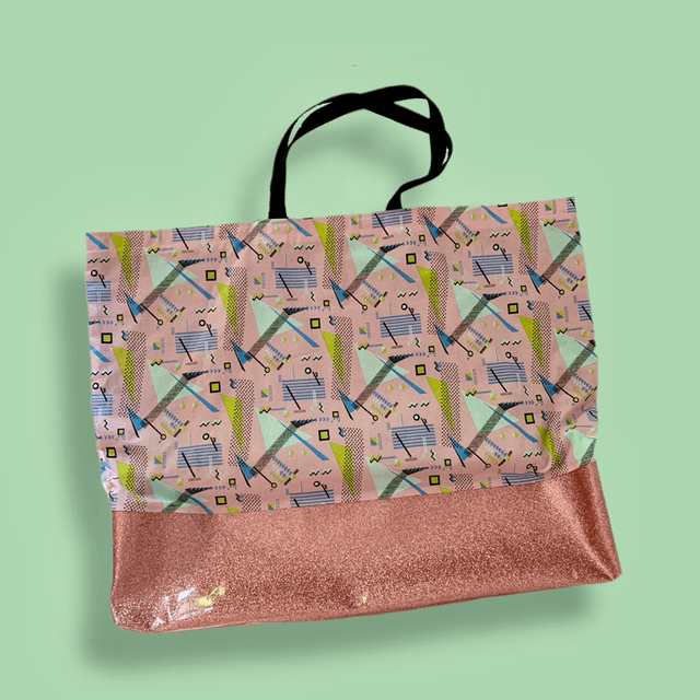 Tote bag pour tapis géométrique 